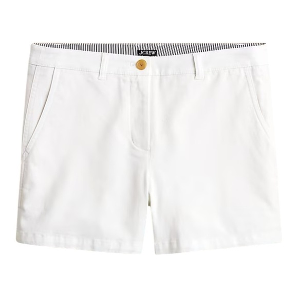 J Crew White 4 Inch Heritage Chino Short Womens Size 4 Cotton - Picture 3 of 11